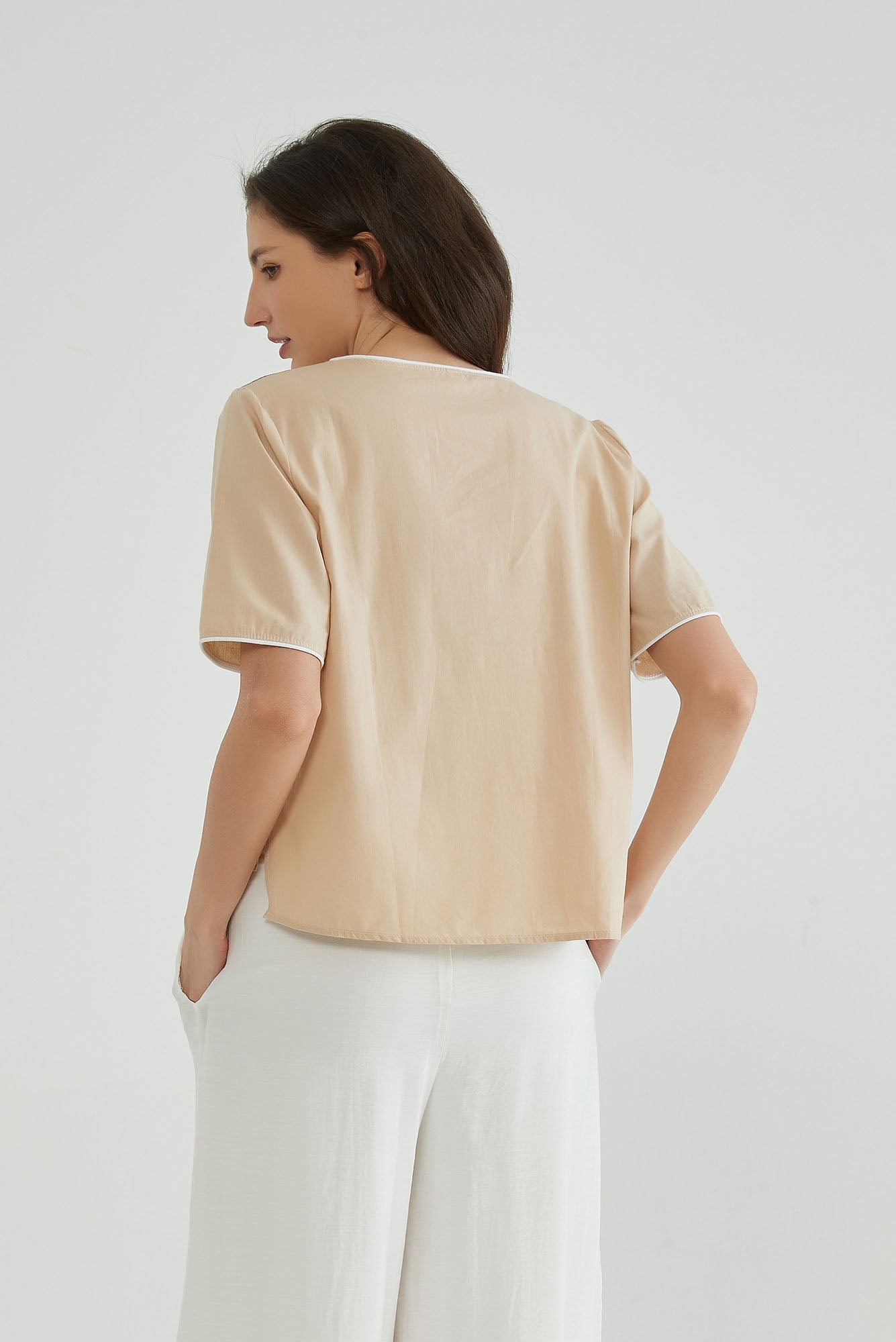 Vanilla Women Cotton Floral Top - Whisper Mint